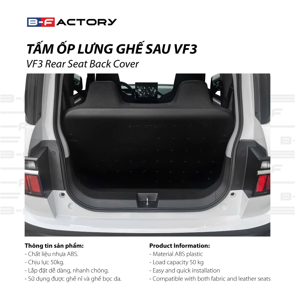 Review Tấm Ốp Lưng Ghế Sau Xe Vinfast VF3 Review Tấm Ốp Lưng Ghế Sau Xe Vinfast VF3